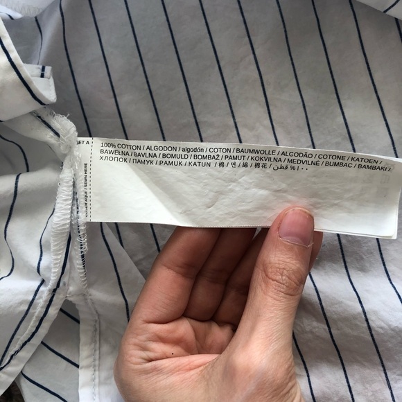 Mango Striped White and blue Collared button-down Shirt - Picture 8 of 9